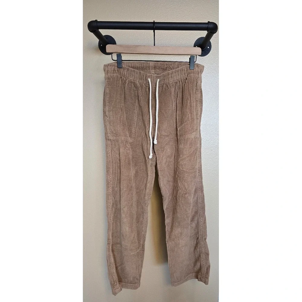 Aerie‎ corduroy drawstring pants in tan women's size small free shipping